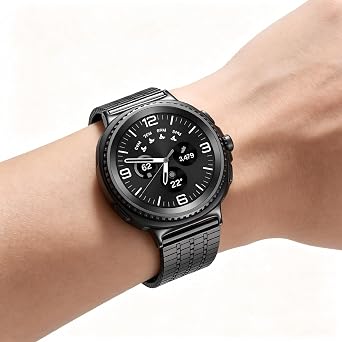 Stainless Steel Band for Samsung Galaxy Watch8/8 Classic,Premium Metal Strap,Easy Installation & Comfortable Wearing,Men Women,Not for Other Models,Black