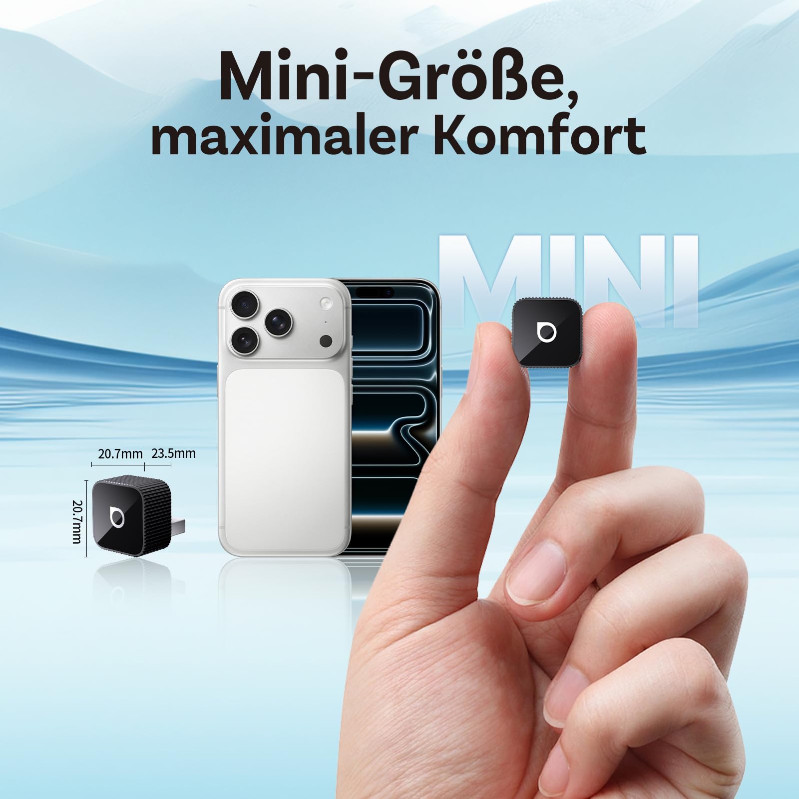OTTOCAST 2026 Upgrade Mini Slim, 2-in-1 Wireless CarPlay & Android Auto Adapter mit Type-A/C für iOS 10+ & Android 11+ Smartphones, Multi-User Support, Plug & Play Umwandlung von Kabel zu Kabellos