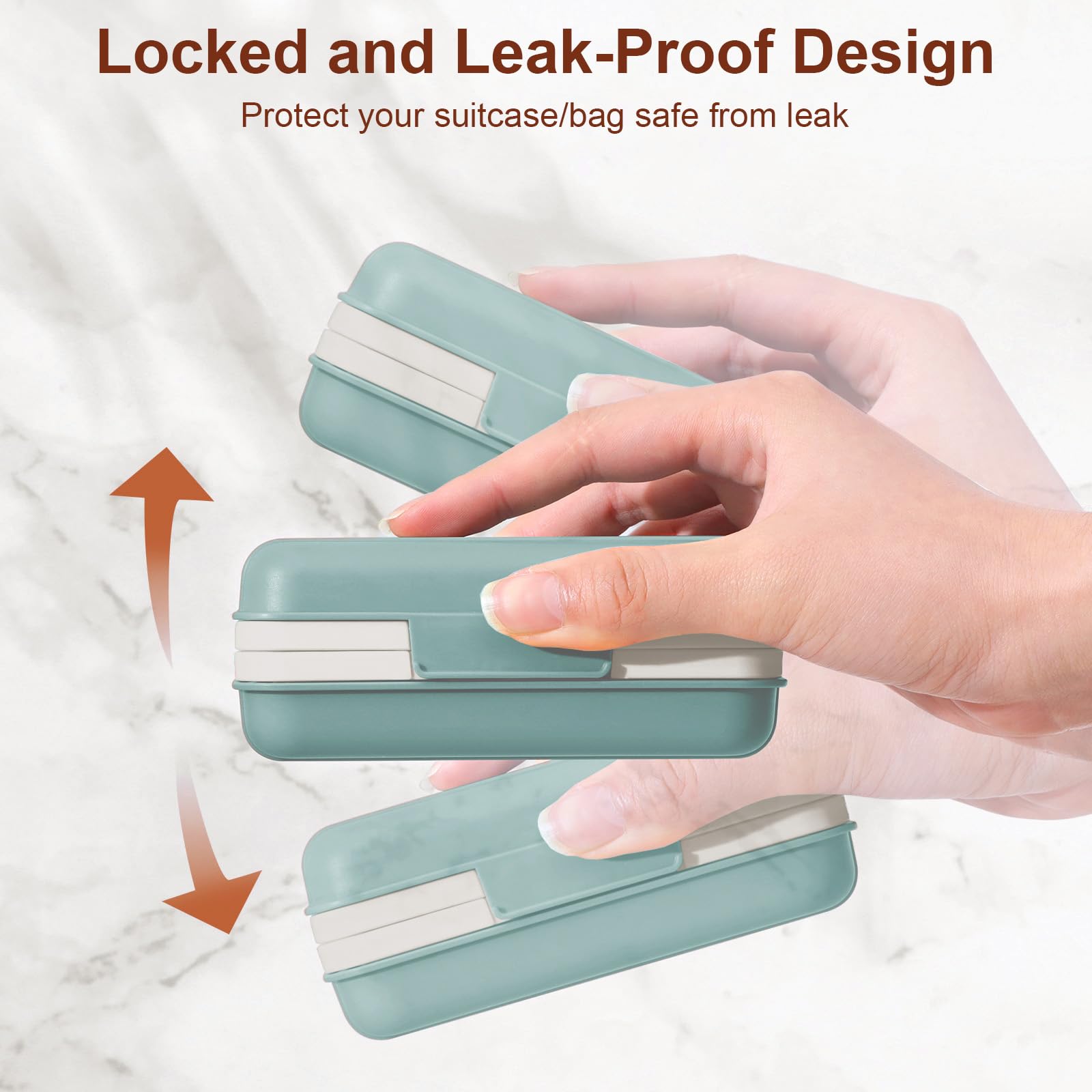 Blue Leakproof Bar Soap Holder with Lid, 1 Pack Travel Soap Case O994409