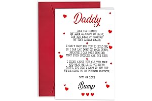 Cute 'Daddy to be' Poem Card, Gift from Bump to Husband on Father's Day