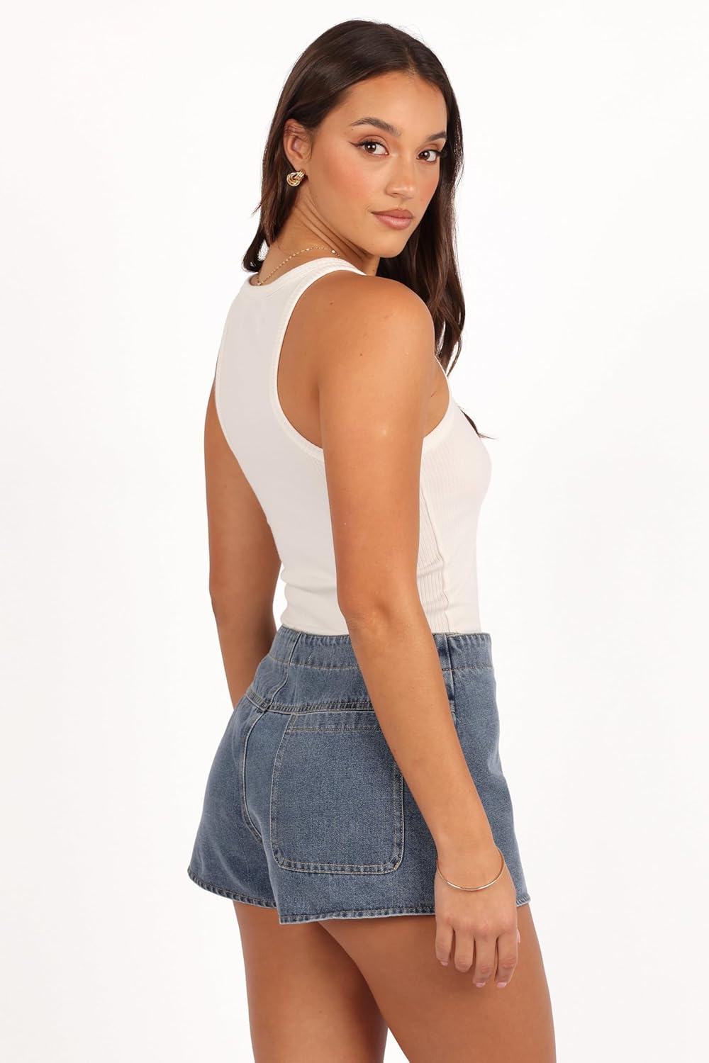 Petal & Pup Women's Ashton-Denim-Skort-Medium-wash