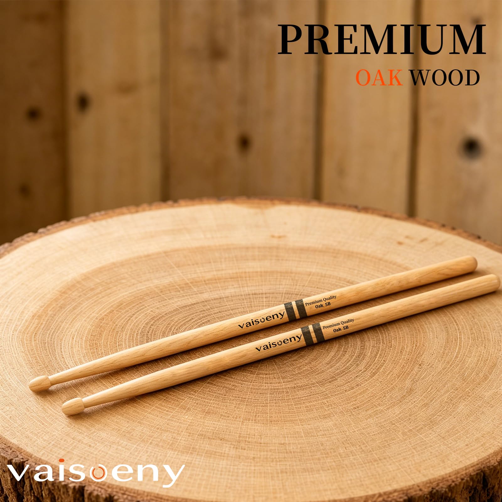 Drum Sticks 5B Drumsticks Classic Oak Wood Drumsticks for Drums Professional Musical Instrument Percussion Accessories (12 Pair)