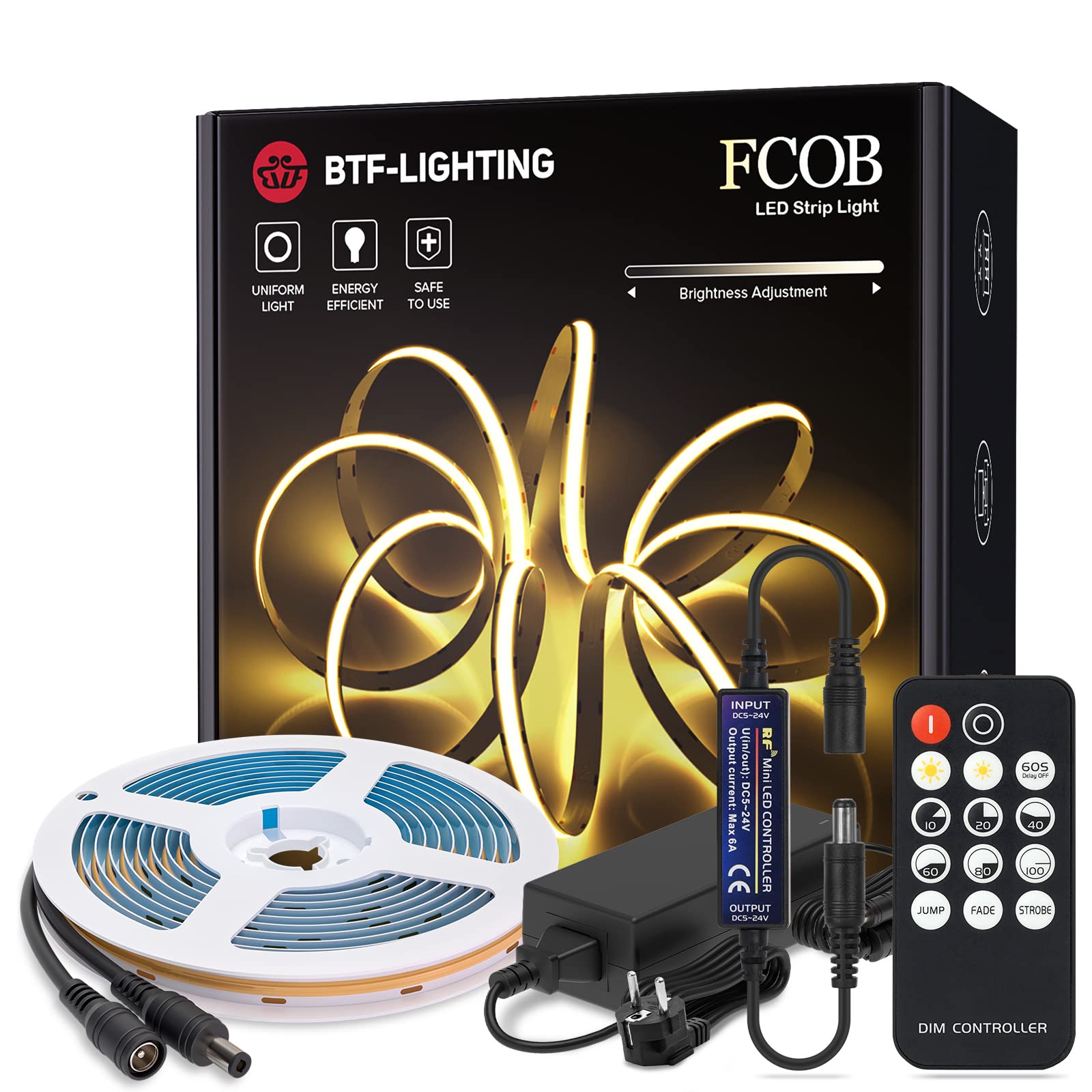 Kit Connettori FCOB COB 10mm | 14 Pezzi Trasparenti + 5 Cavi 20AWG | Per Strip LED Senza Saldatura - Foto 6