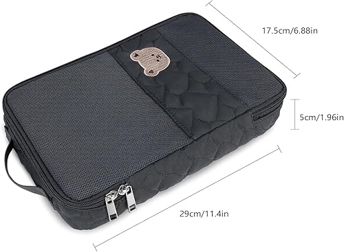 Miniatura 7 de MOMIGO Bolsas organizadoras para pañales para bebé, paquete de 2 bolsas impermeables para colgar pañales, bolsa de malla de oso reutilizable,