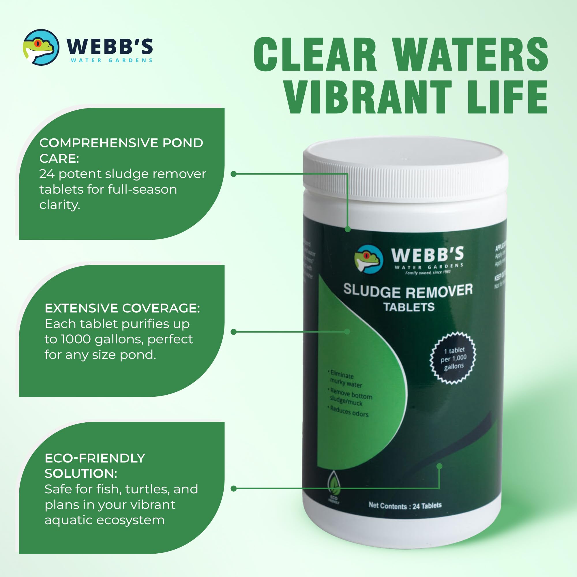 Green Vista Sludge & Muck Remover Tablets For Ponds – Clears Organic Muck (5 Lb Or 10 Lb)