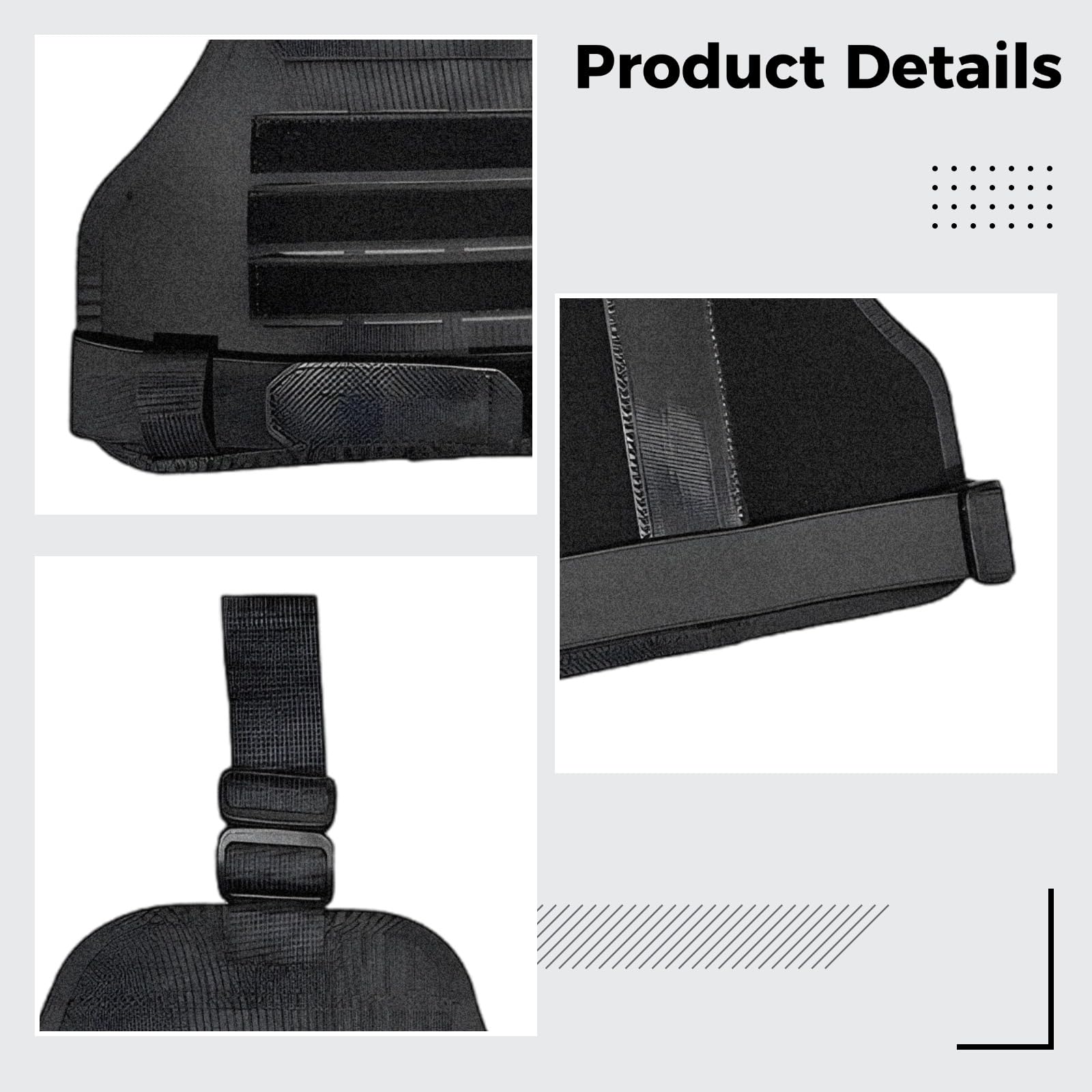 Juego de 2 hombreras de nailon Molle, hombreras tácticas ligeras, 11.4 x 9.4 pulgadas, 29 x 24 cm, diseño de ajustable para actividades al aire libre, color negro