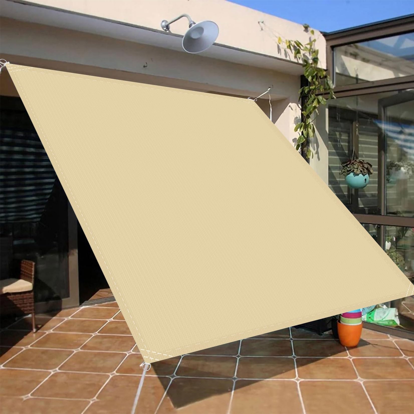 Toiles ombrages rectangulaires 2x4 m crème pour vos déjeuners de jardin