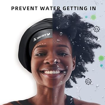 Keary Extra Large Swim Cap for Braids Dreadlocks Long Hair Waterproof Adult