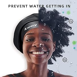 Extra Large Swim Cap for Braids and Dreadlocks Afro Hair Weaves Long Hair, Waterproof Silicone Cover Ear Bath Pool Shower Swimming Cap for Women Men Youth Adult Girl to Keep Hair Dry, Black XXL