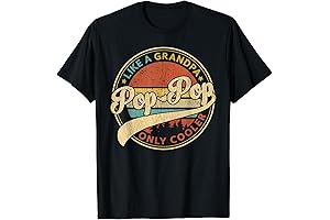 Pop Pop Like A Grandpa Only Cooler Retro Pop-Pop Fathers Day T-Shirt