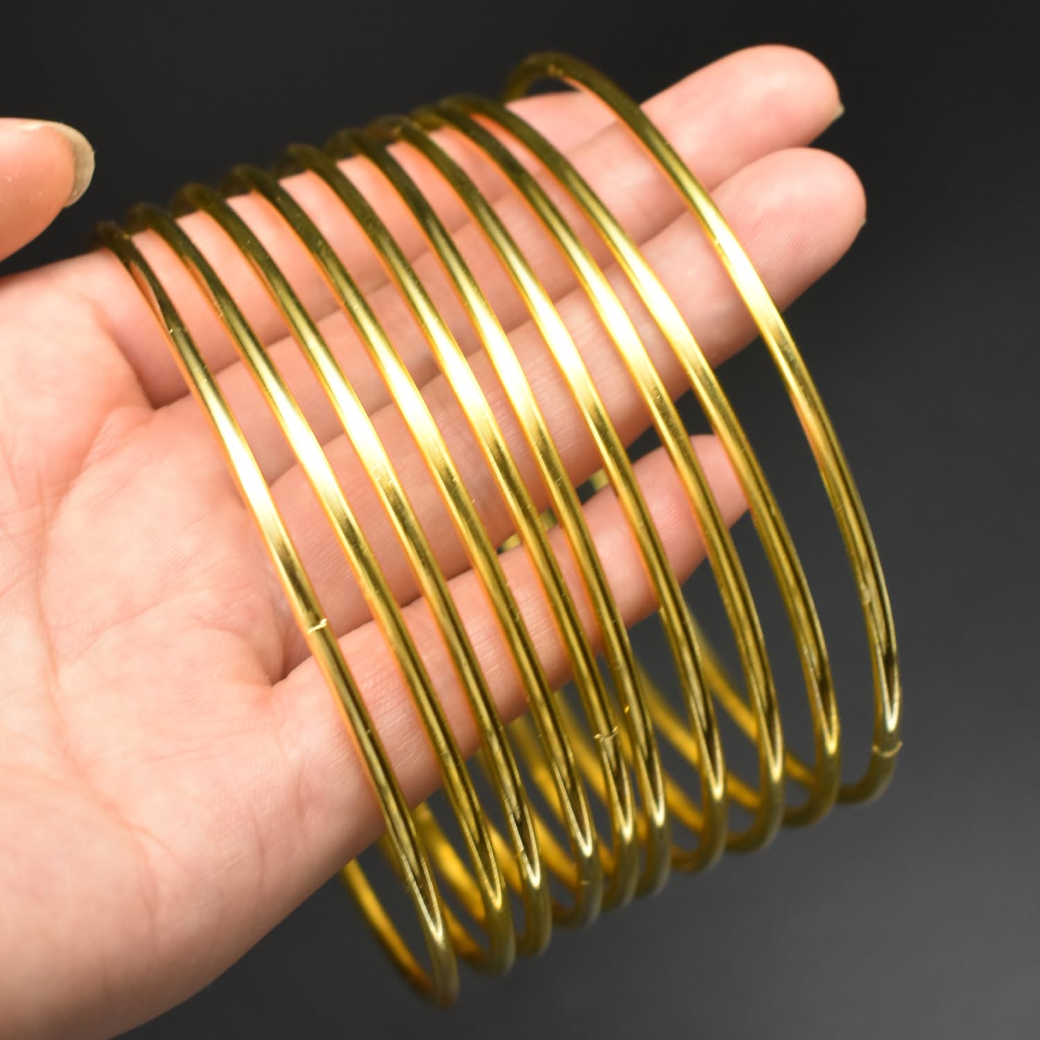 Anelli Metallo 10 Pezzi - Cerchi 10cm Dorati Per Fai Da Te, Ghirlande E Decorazioni Artigianali - Foto 8