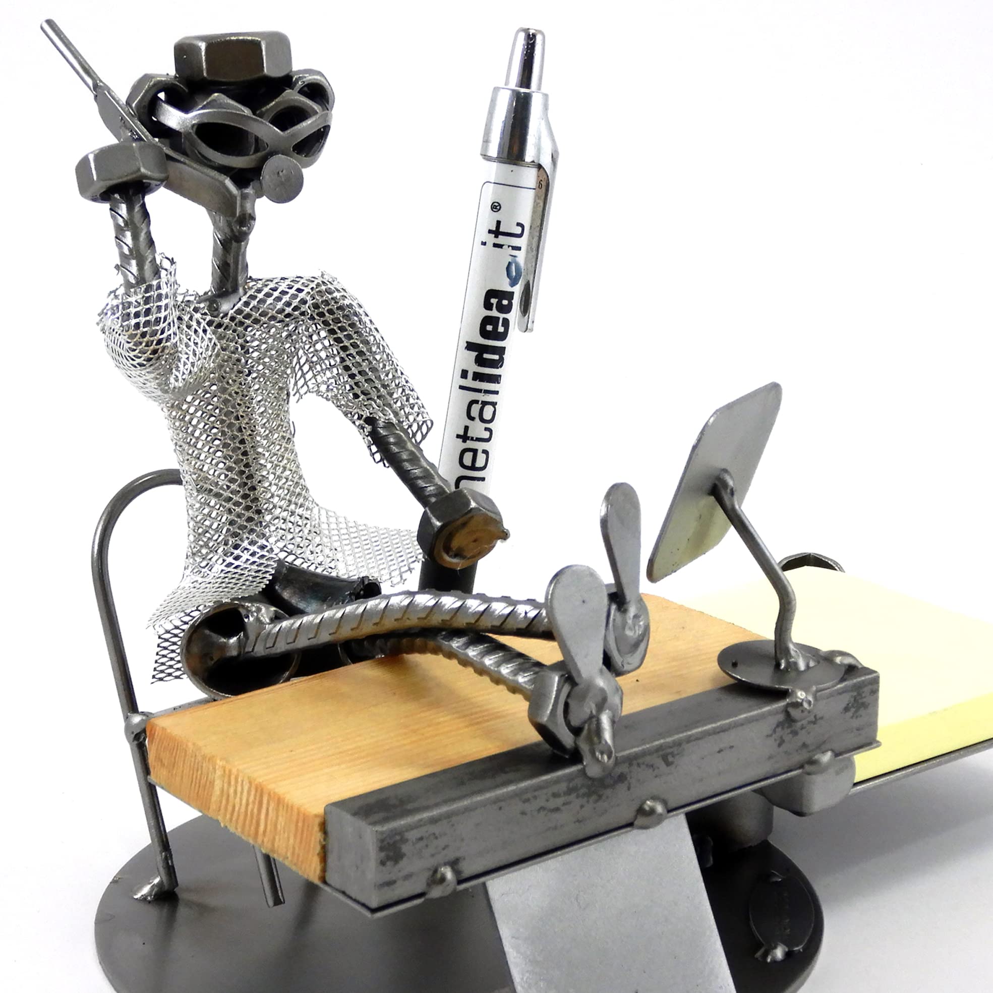 BOSS SET SCRIVANIA IN METALLO CON VITI BULLONI CHIODI DI METAL IDEA - IDEA REGALO ORIGINALE - 100% ARTIGIANALE - MADE IN ITALY - PERSONALIZZABILE