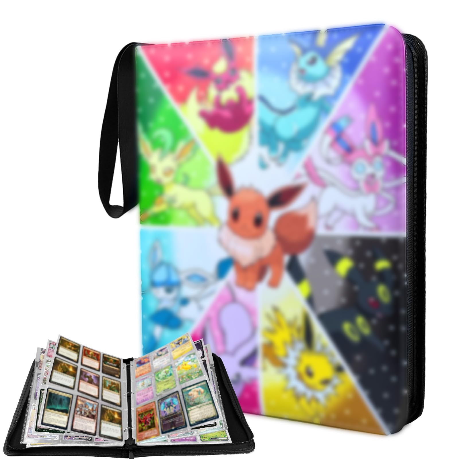 9-Pocket Card Binder 50 Pages 900 Pockets PU Card Holder Album Card Collection Binder with Zipper