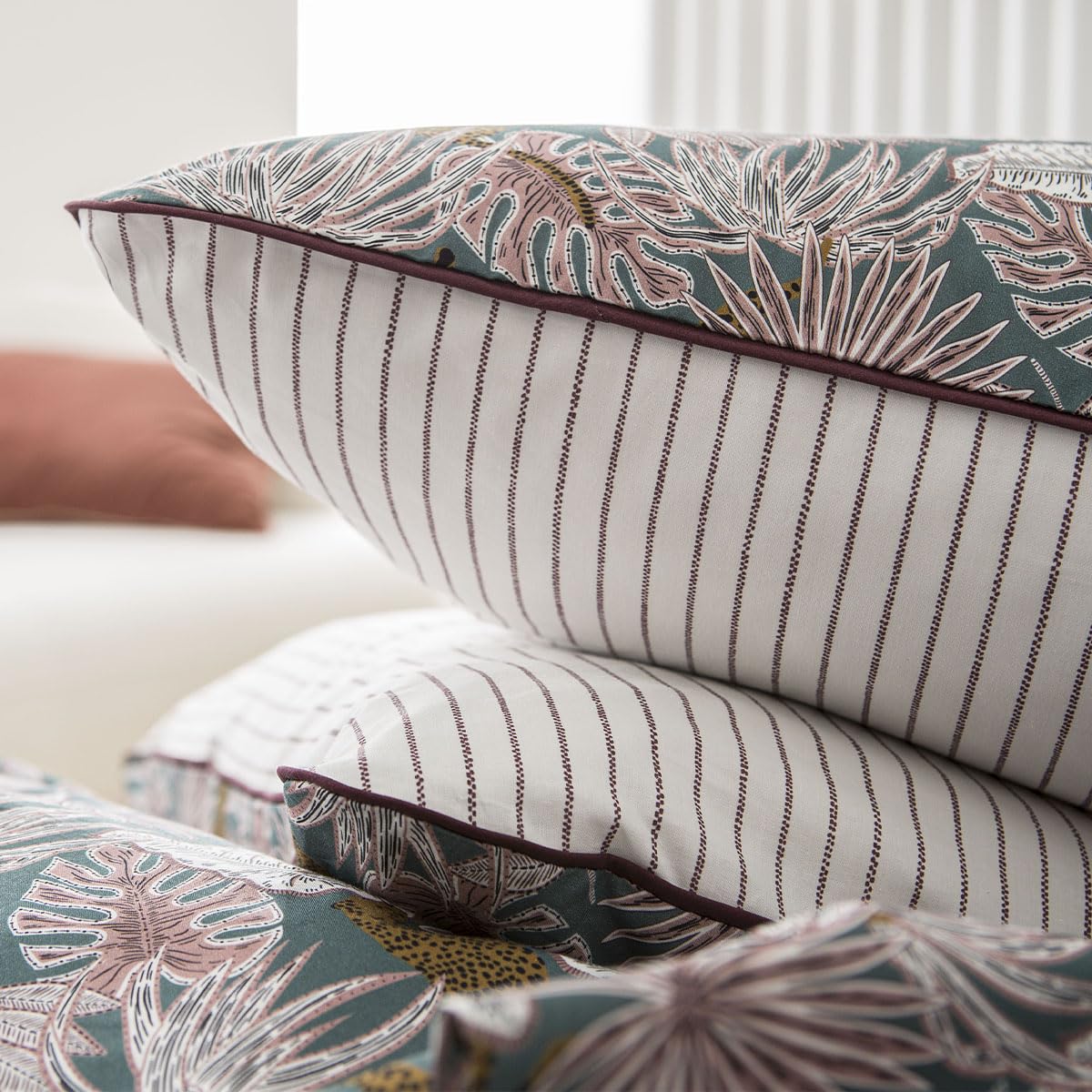 ESSIX Taie d'oreiller en Percale de Coton, Luxuria, 65x65 cm