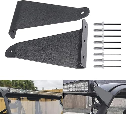 Soportes de montaje para parabrisas de techo superior de tamaño completo para barra de luz LED curvada de 50 pulgadas/52 pulgadas, compatible con