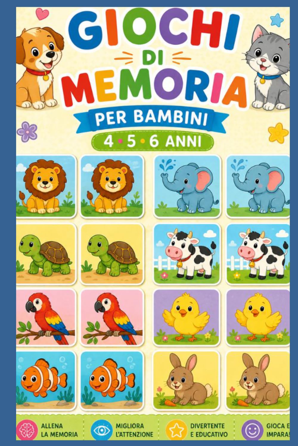 Giochi di Memoria per Bambini 4,5,6 anni: 10 Esercizi Divertenti per Allenare la Mente