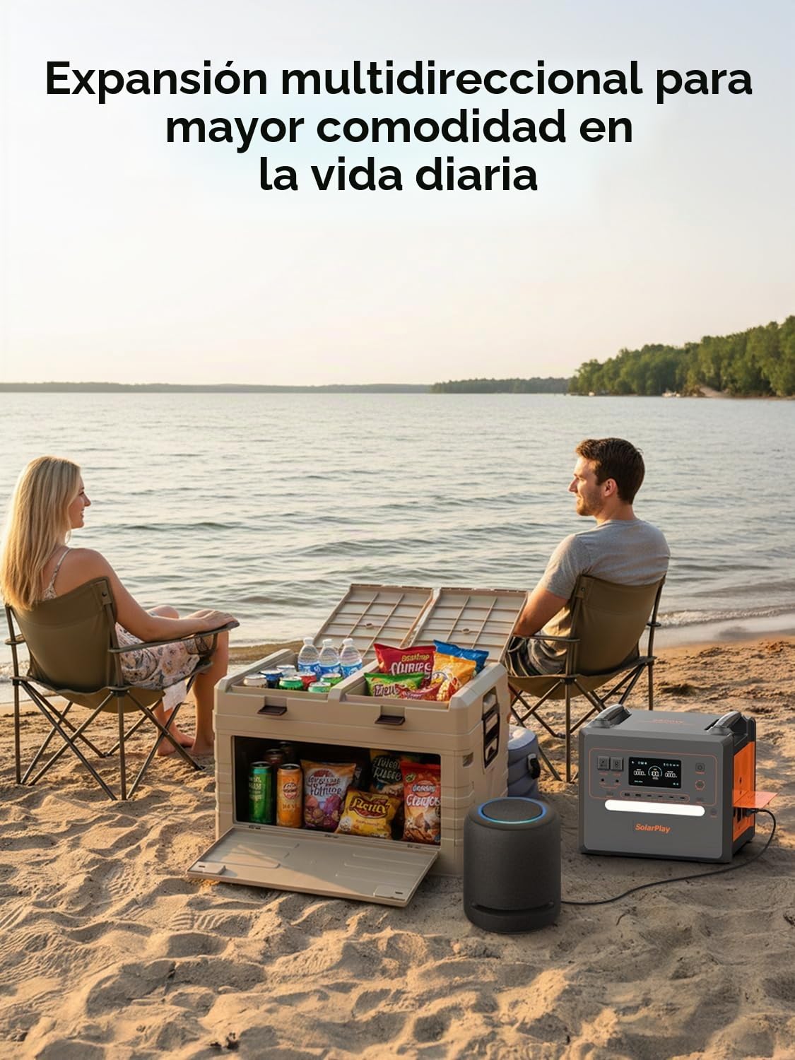 solarplay Caja de almacenamiento plegable de 60L con tapa, caja plegable extra grande con marco reforzado, que ahorra espacio al plegarse para coche, camping, hogar y jardín (57.5 x 22 x 40.5 cm)