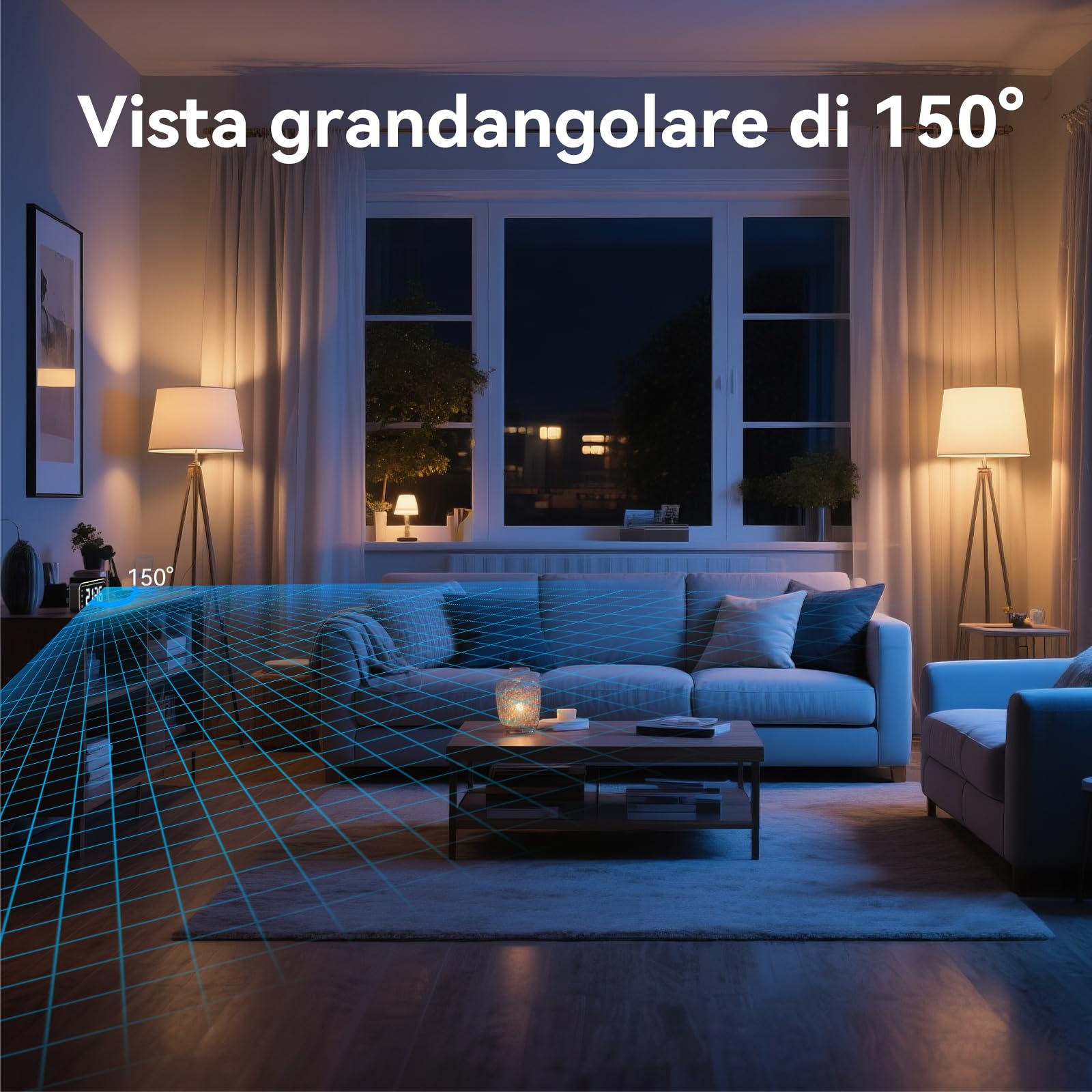 Telecamera Spia 4K, Telecamera Nascosta Spia con Sveglia， Angolo 150°, Rilevamento Movimento, Visione Notturna- Mini telecamera di sicurezza domestica con sveglia integrata