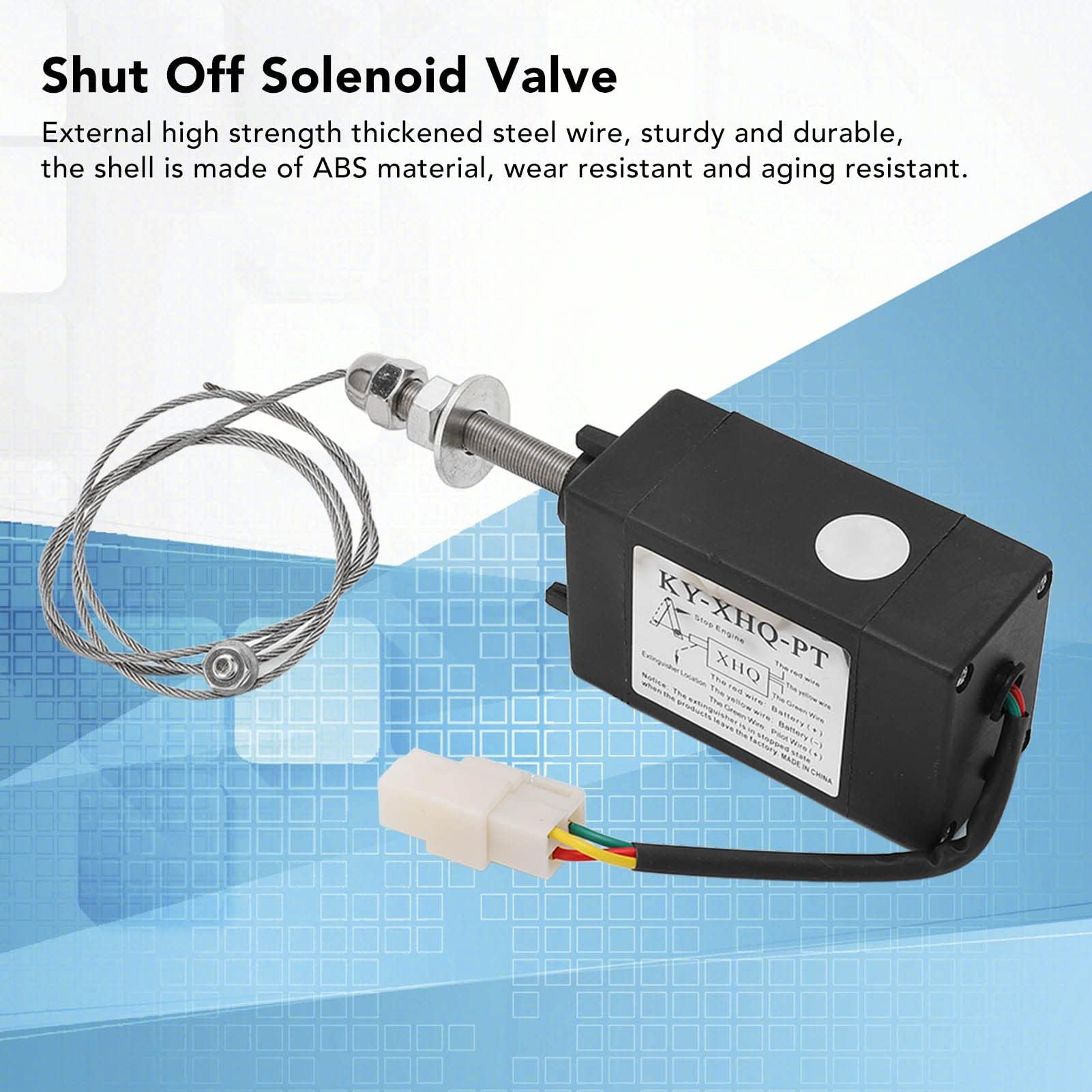 Válvula de solenoide de parada de motor diésel Válvula de solenoide de apagado Válvula de solenoide de generador diésel de repuesto Apagado NC 12V