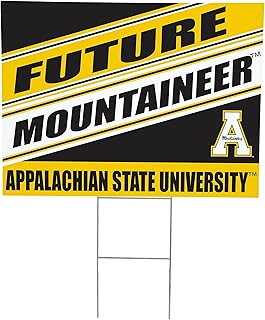 NCAA Appalachian State University Future Student Yard Sign, Outdoor Coroplast Yard Signs with Stakes 18x24, College Welcome Signs for Lawn, Party