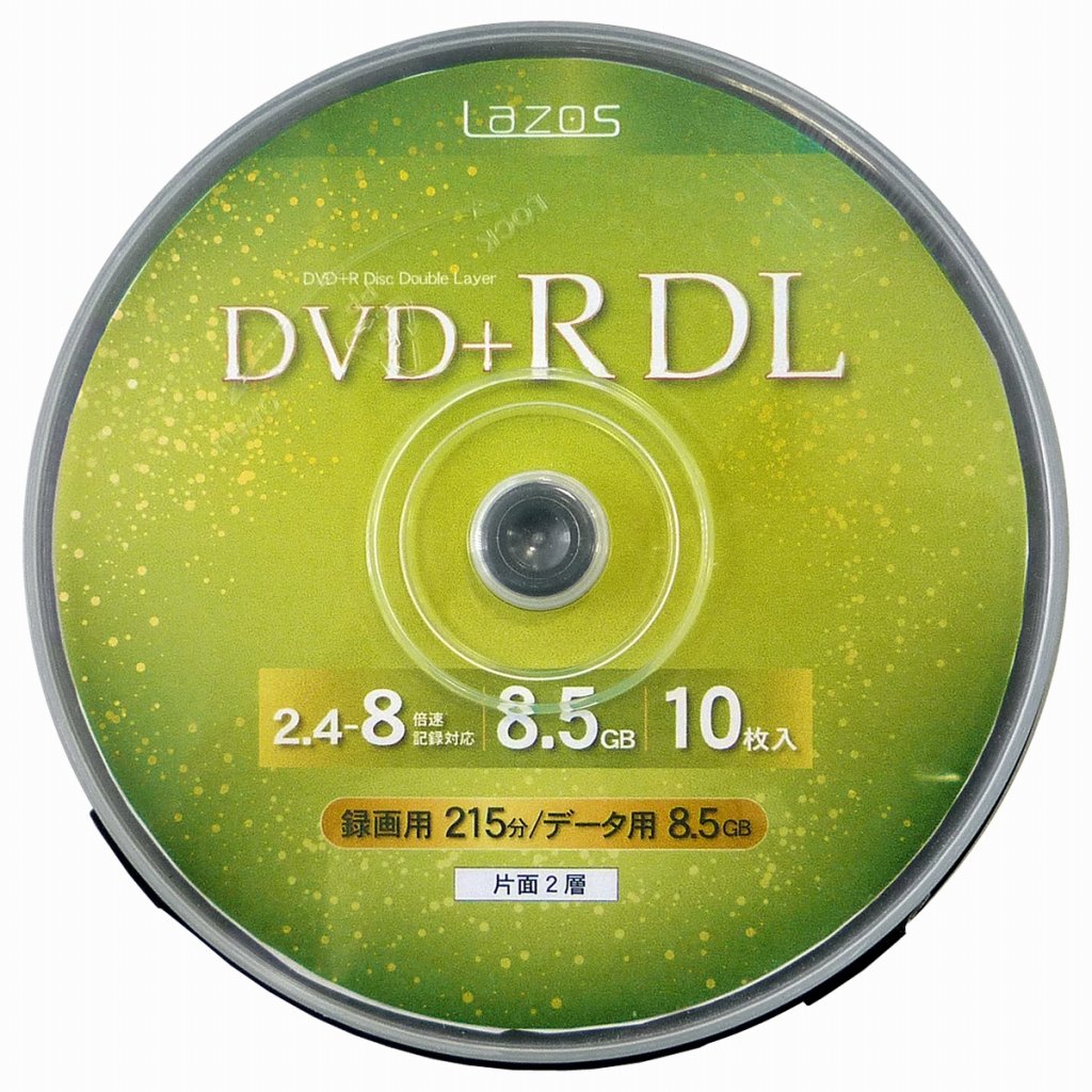 (未使用･未開封品)　LAZOS DVD+RDL 10枚 スピンドルケース入 LA-DL10 wyeba8q Amazon.co.jp: LAZOS DVD+RDL 10枚 スピンドルケース入 LA-DL10
