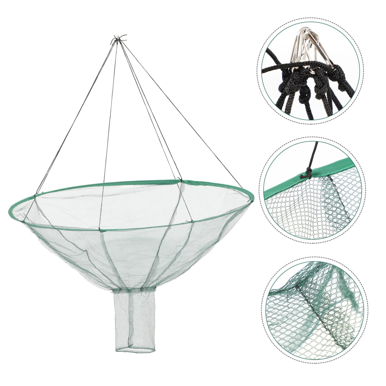 ibasenice Red Pescador Plegable de Poliéster, Trampa de Pesca Multiuso para Camarones y Cangrejos, Ligera, Accesorios de Pesca para Río Varios Estilos