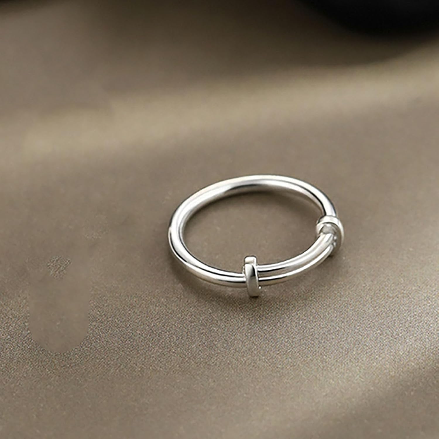 Boho Knot Ring Knot Knuckle Ring Silver Knot Stacking Ring Minimal Finger Ring Vintage Adjustable Ring Jewelry for Women - Image 4