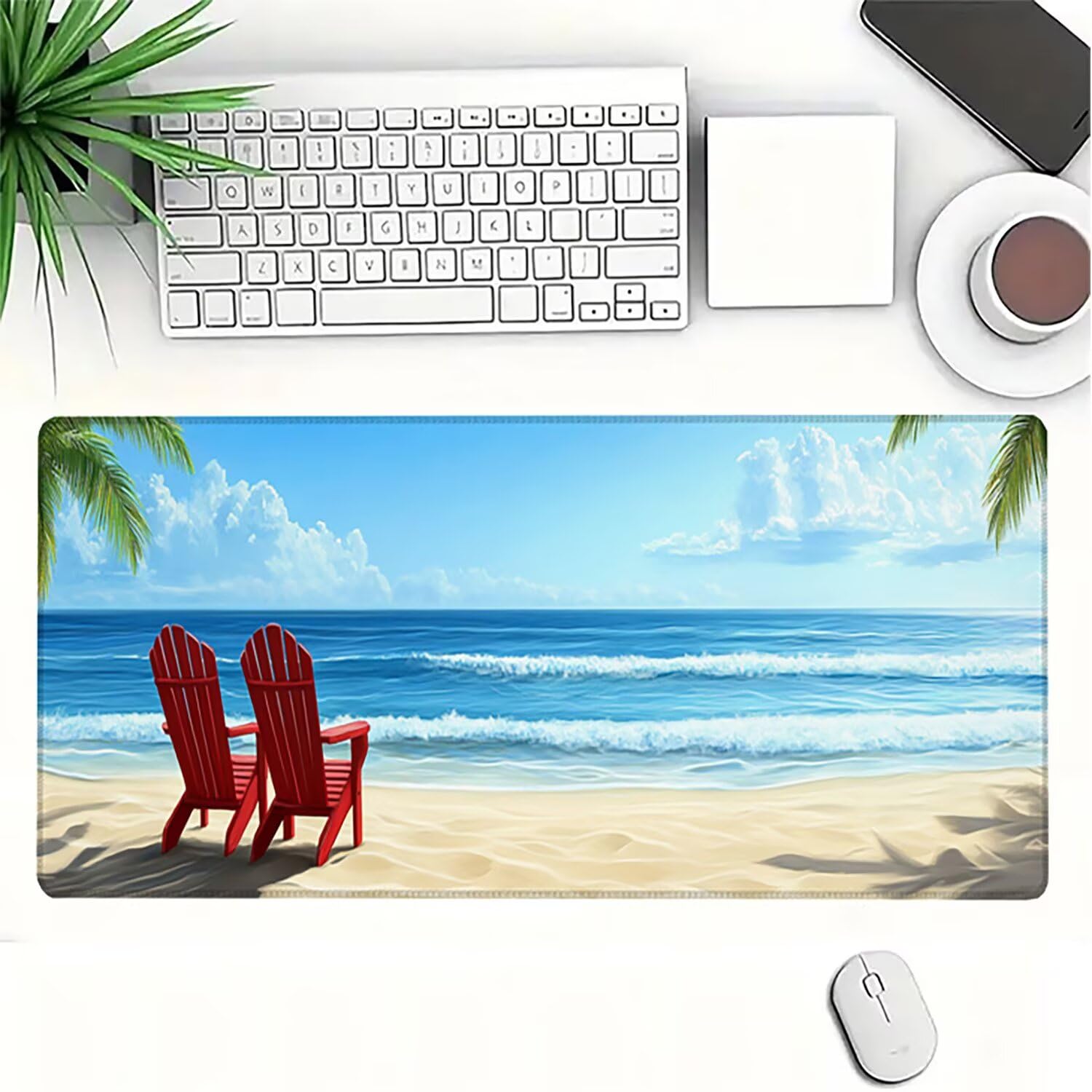 Podkładka pod mysz Lejnlnng XXL - 120x60cm - Ocean Grand Gamer Mouse Pad, fabryka XL antypoślizgowa gumowa mata na biurko, wodoodporna podkładka pod mysz o wysokiej precyzji i szybkości baza JL-7318