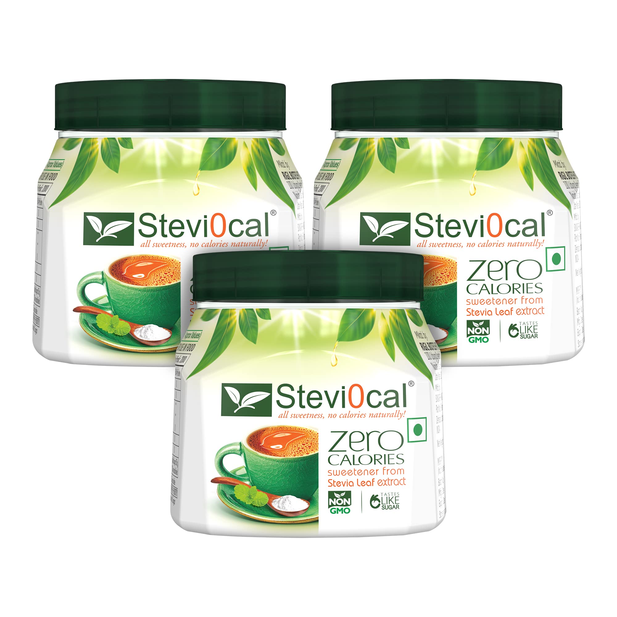 Stevi0cal Stevia Sweetener Powder | 100% Sugar Free Natural | Zero Calorie for Weight Management, Diet, Diabetic Friendly | 200 gm Jar - Pack of Three (3 x 200gm) (B09SLVGMD3) Amazon Price History, Amazon Price Tracker