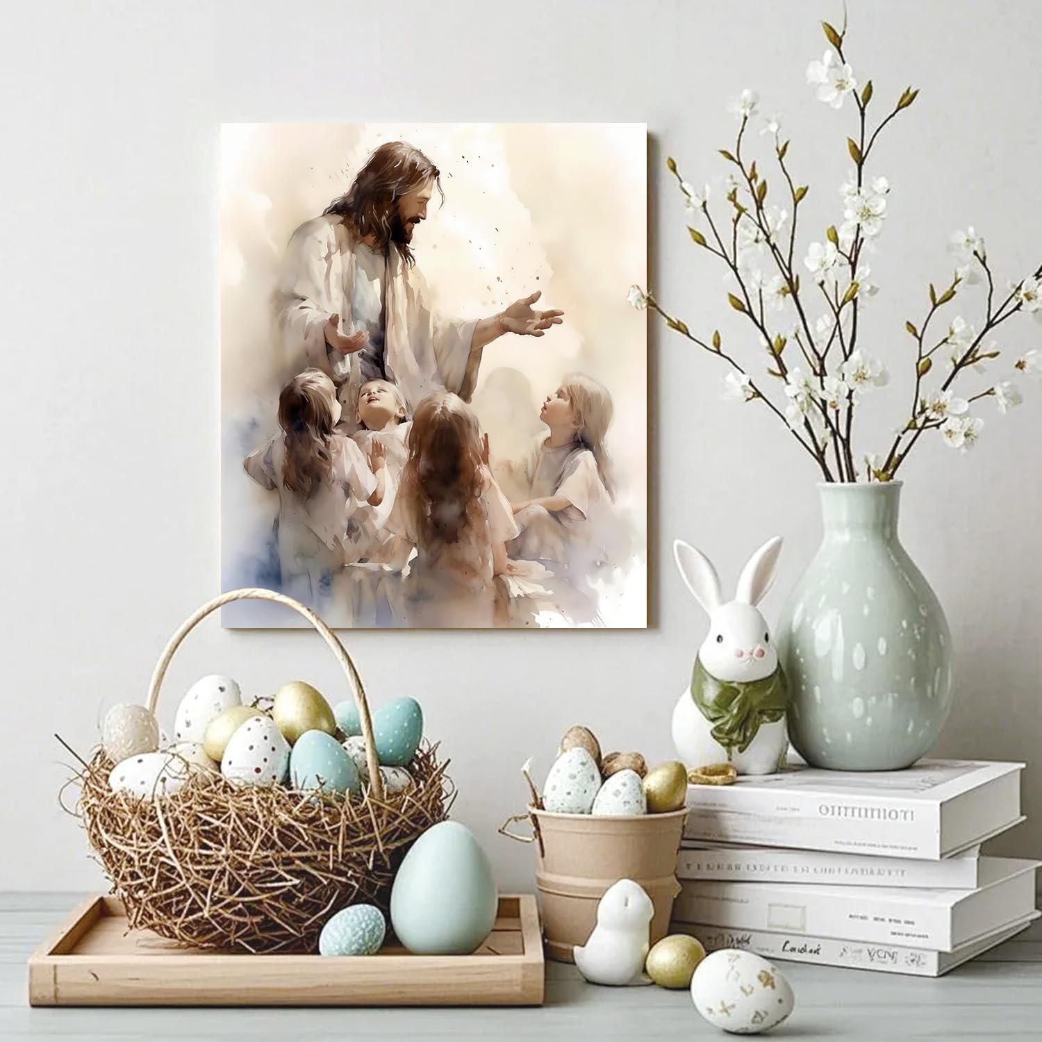 KAIRNE Jesus Pictures Christian Canvas holy Wall Art,Bible Verse Poster,Religious Scripture Poster Catholic Art Print,Sheep Jesus On The Way Empty Tomb Wall Decor Prints for Office Prayer Room Decor - Image 2