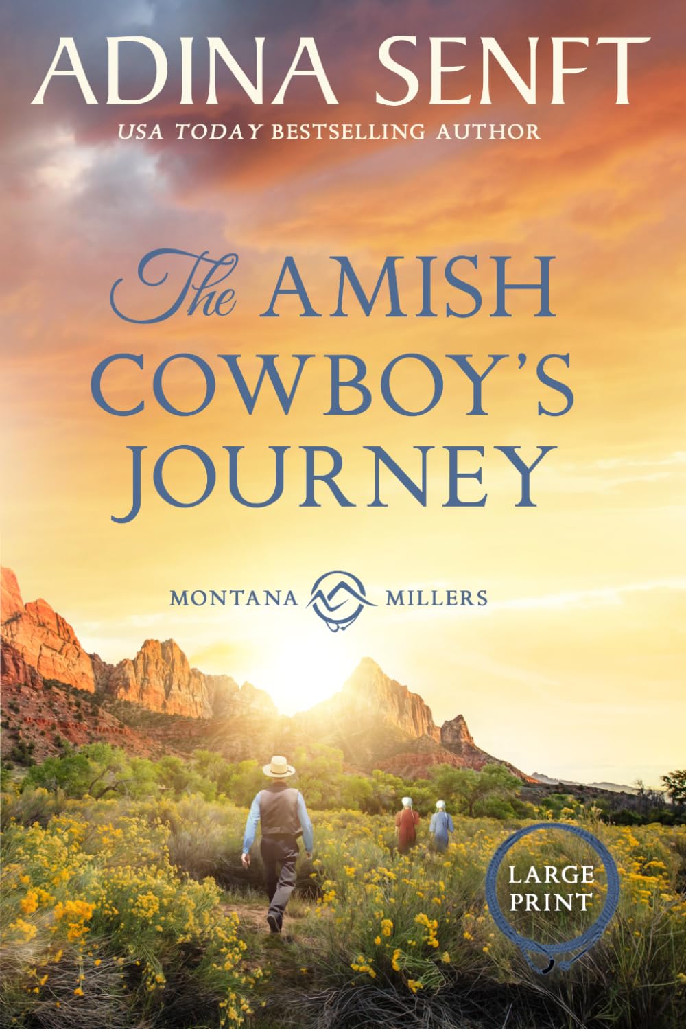 The Amish Cowboy's Journey (Large Print): 11 (Amish Cowboys of Montana Large Print)