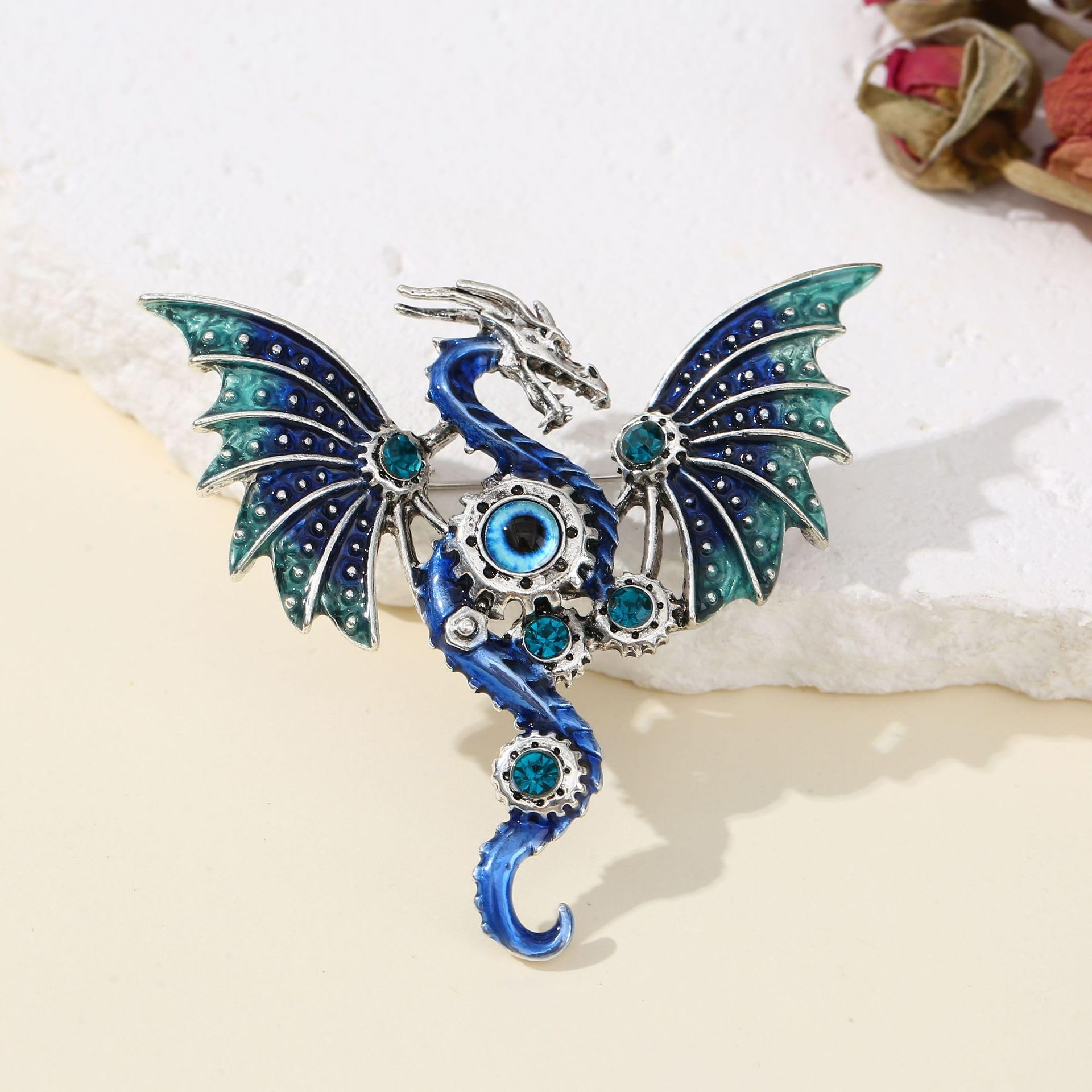 6er-Set Pegasus Pterosaurus Drache Broschennadel Bunte Emaille Coole Anstecknadel Metall Punk Pterosaurus Anstecknadel