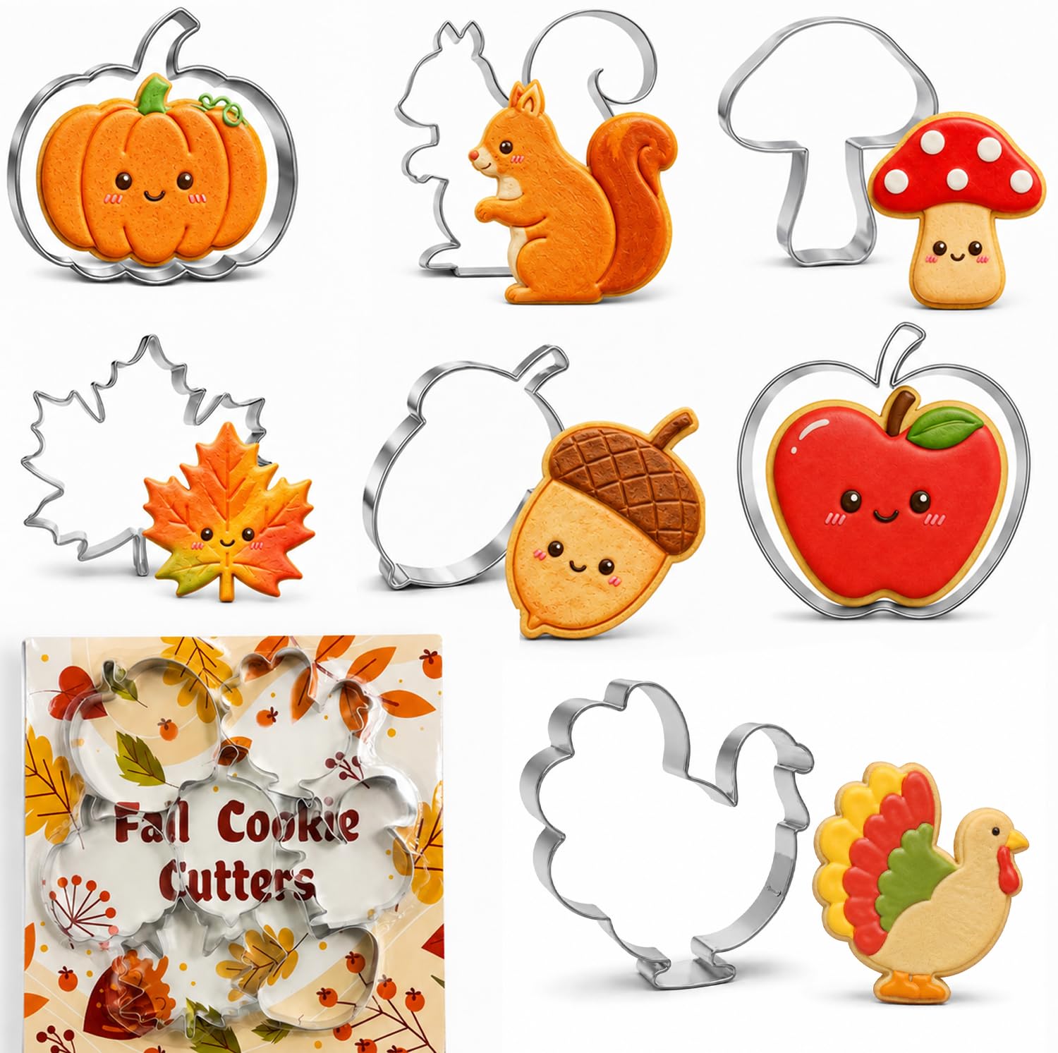 25 Thoughtful Hostess Gifts for Fall Parties, Friendsgiving and More! 14 OHOME Fall Cookie Cutter Set