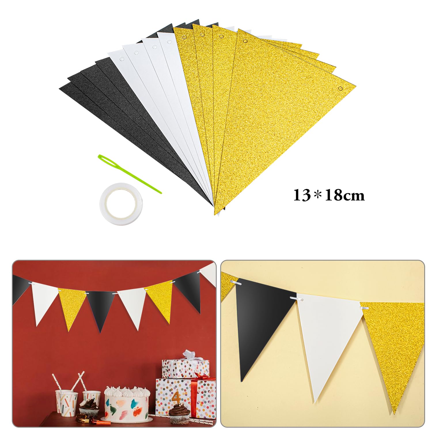 14e verjaardag decoraties roségoud, Happy Birthday banner