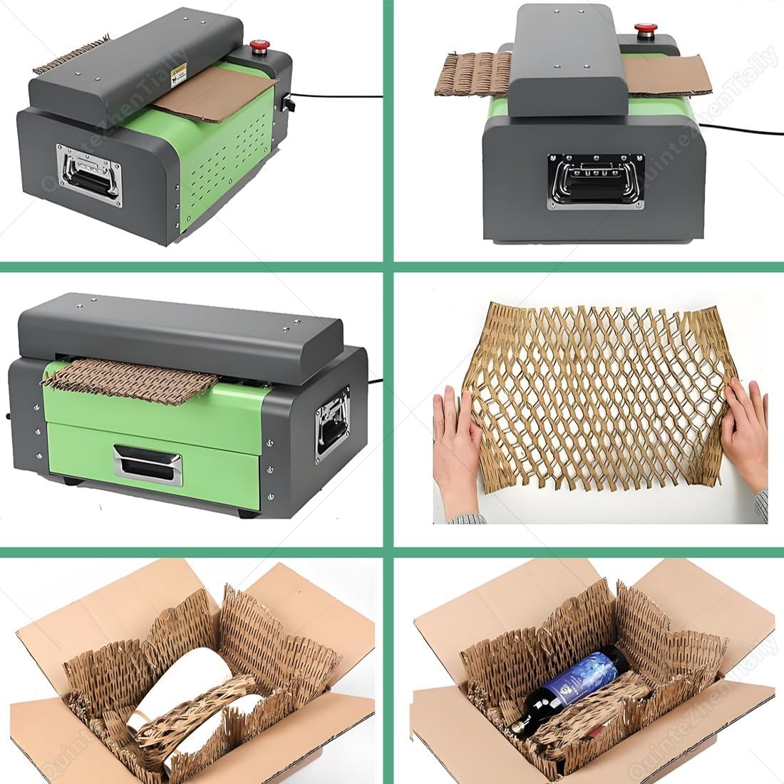 3m/Min Honeycomb Paper Padding Equipment,Cutting Machine Corrugated Boxes,Cardboard Shredder,Crushing Speed 3 M/Min,for Small Businesses Express Packaging