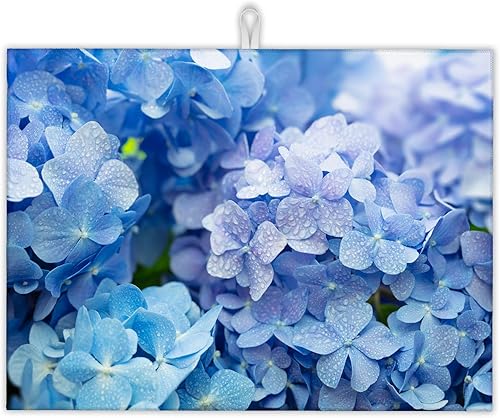 Miniatura 18 de Tapete de secado de platos retro de los años 70, 18 x 24 pulgadas, tapete de secado de platos bohemio de margaritas para encimera de cocina, Retro