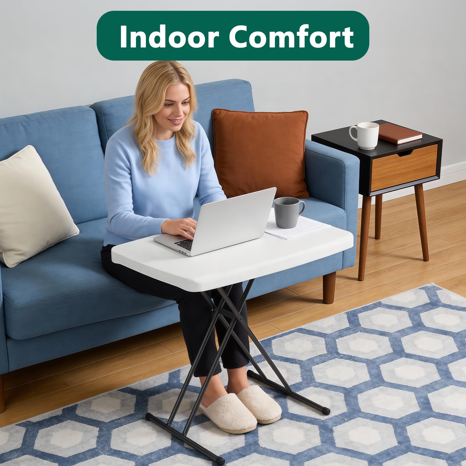 Amazon.com: MAKE CHANGES Folding Table 30 Inch - Small Desk