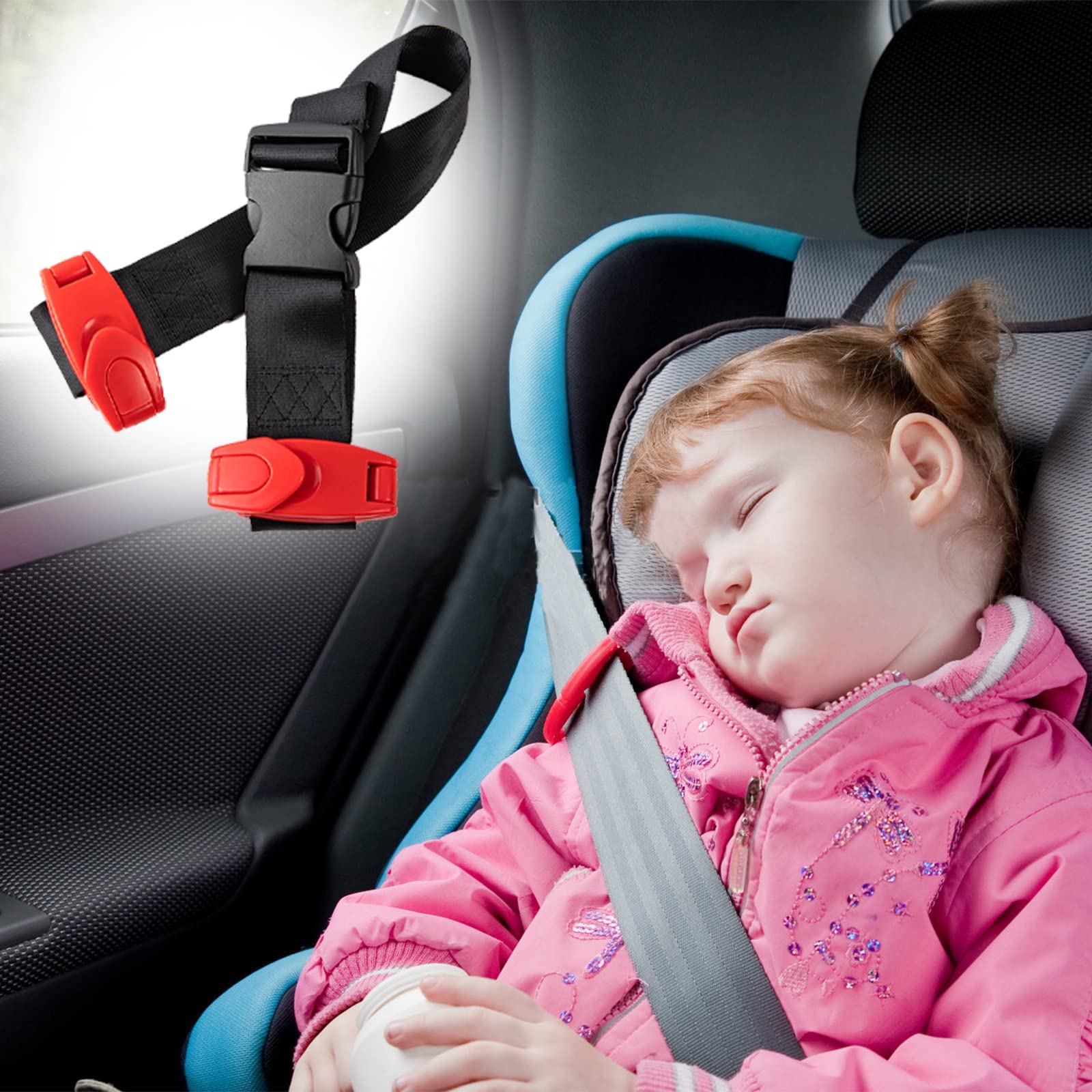 MAKINGTEC Kids Seat Belt Adjuster, Protect Shoulders and Neck, with Seat Belt Adjuster with Clip and Position Lock, A Must Have Car Seat Belt Adjuster for Kids/Short Adults