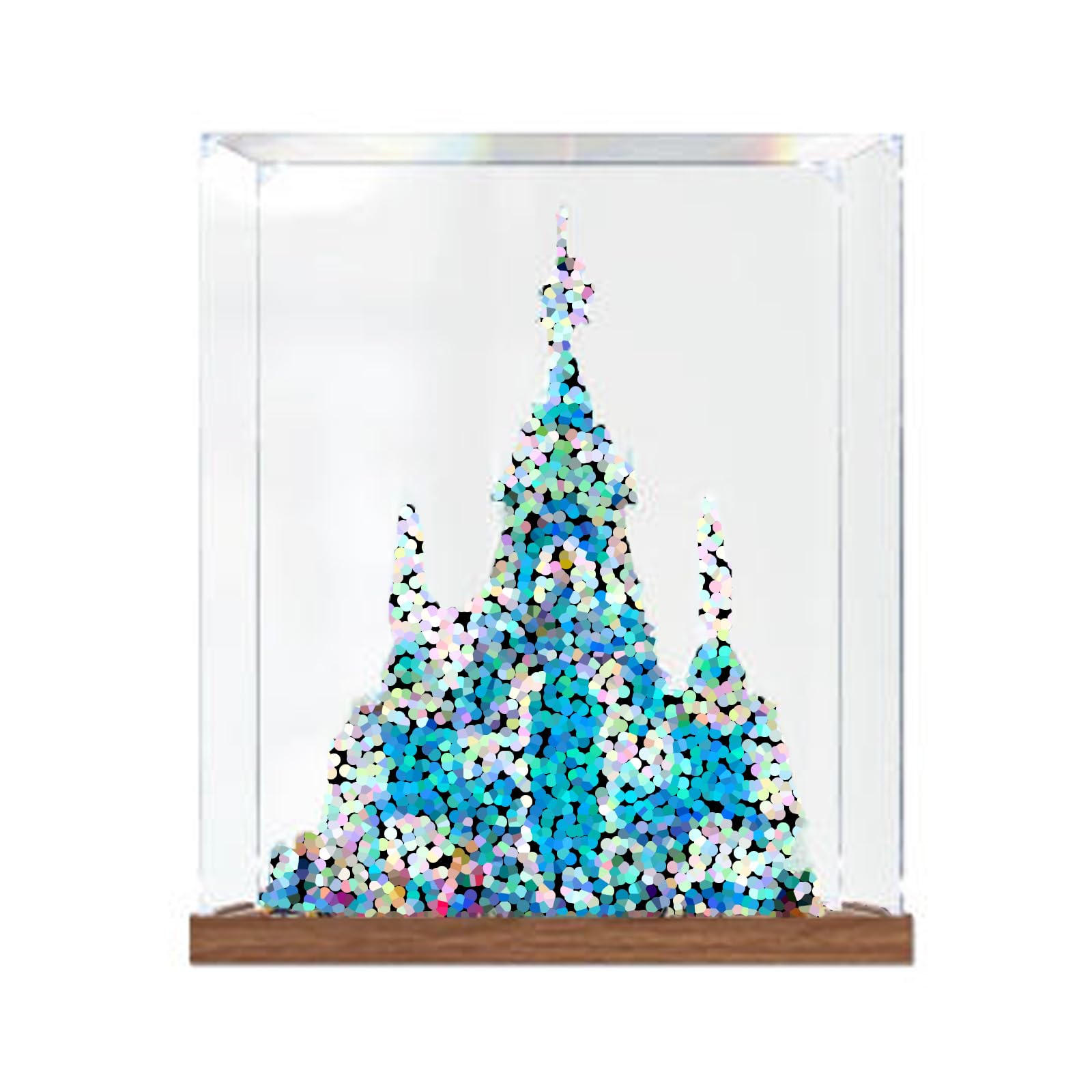 Dustproof Clear Acrylic Display Case for Lego 43244 Ice Castle,Box Only (2mm)