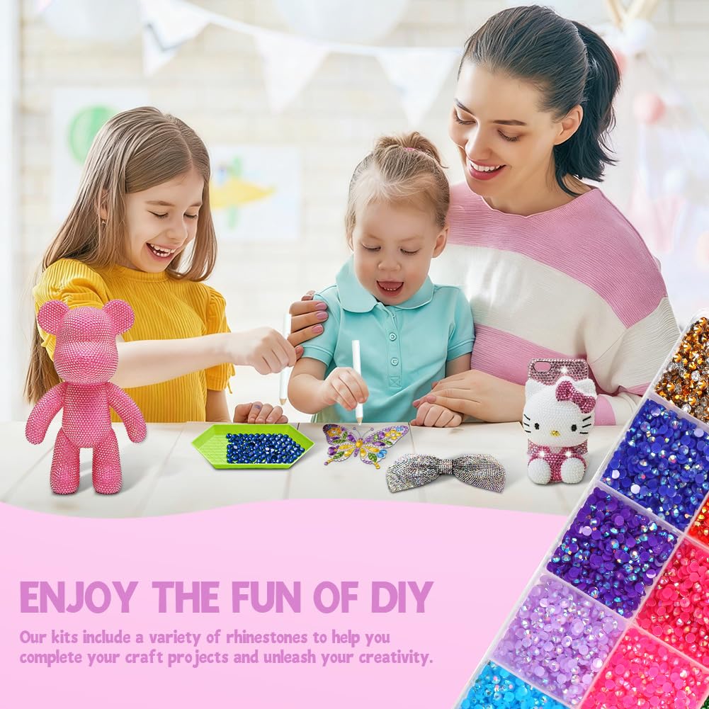 Lot de 12000 Pierres Strass pour Ongles, Strass Ongle Nail Art, 3mm Pierres à paillettes Pour décoration des ongles - Avec stylo à cire avec Pincette et Stylo Pointeur Stras