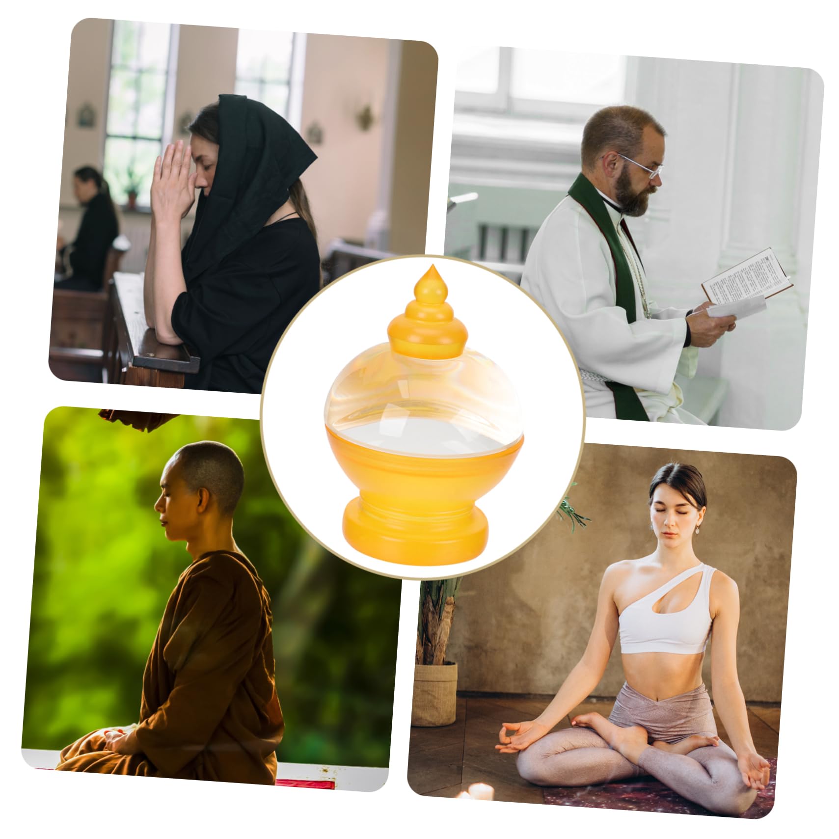 Alipis 5stücke Acrylic Buddha Stupa Ornament Dekorative Buddhistische Statue Für Tempel Und Wohnkultur Langlebig Stabil Und Elegantes Design Für Tischdekoration