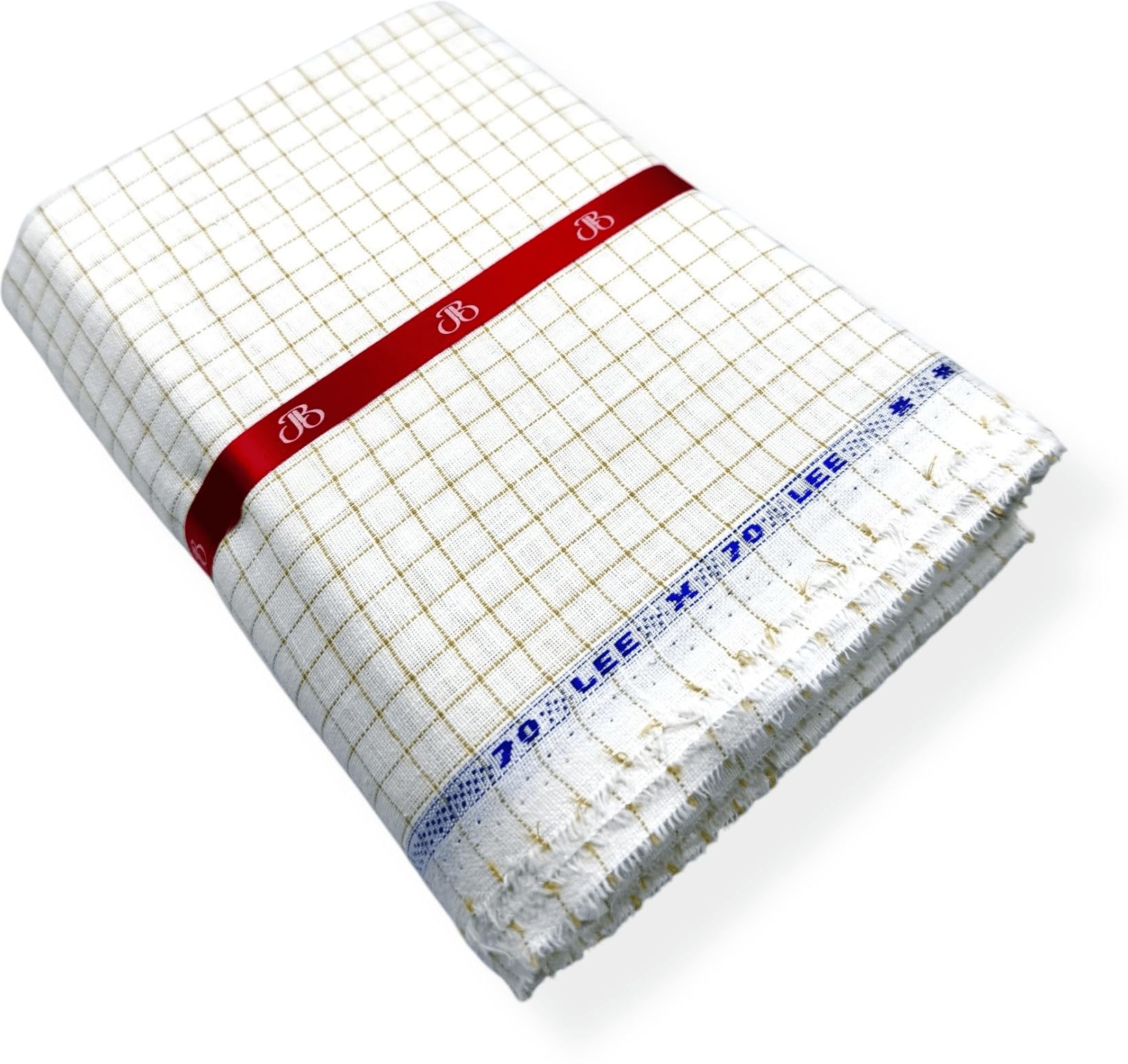 Unstitched 100% Pure Cotton Checks Shirt Fabric - 1.60m Shirt Piece - 2.10m Kurta Piece