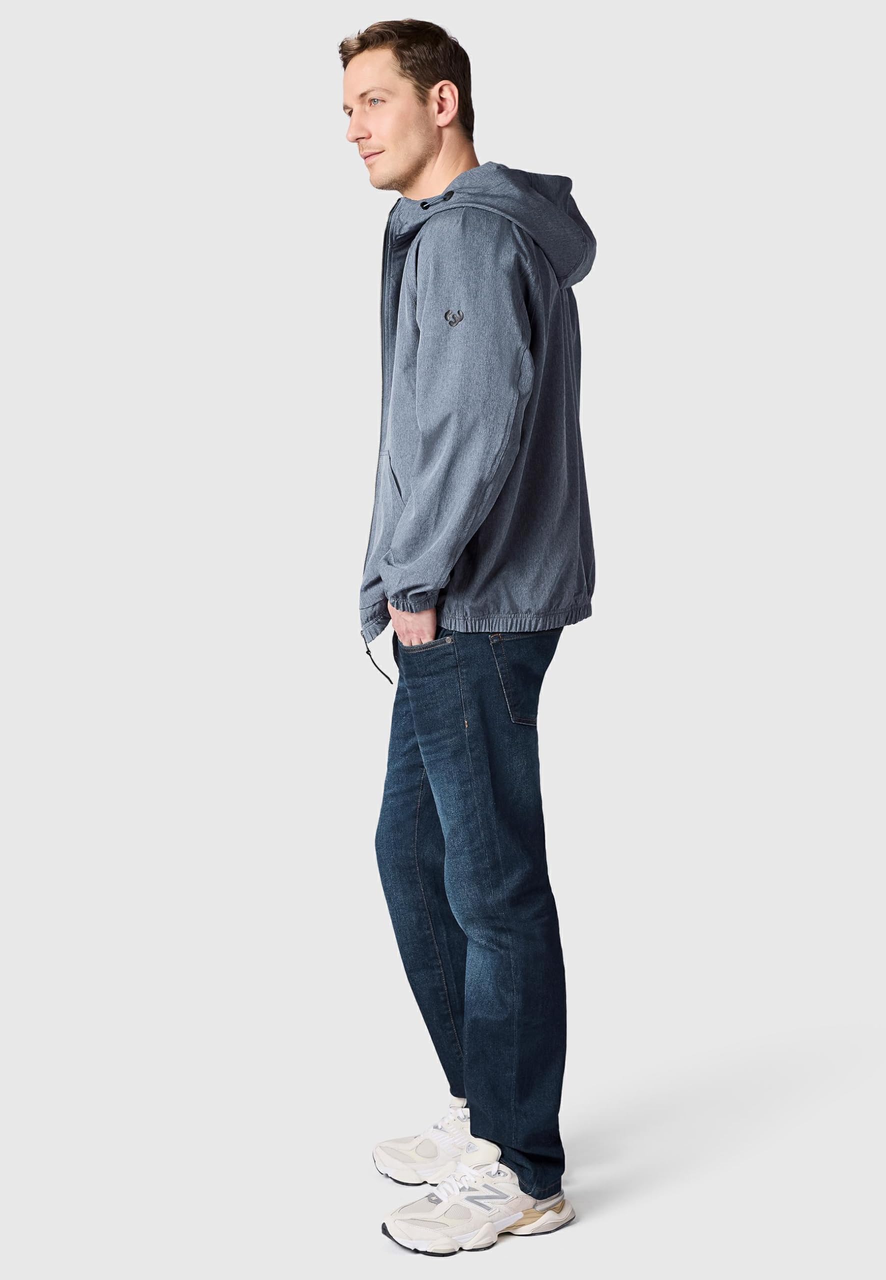 Ragwear Męska lekka kurtka przejściowa krótka kurtka z regulowanym kapturem Roog A Navy rozm. M
