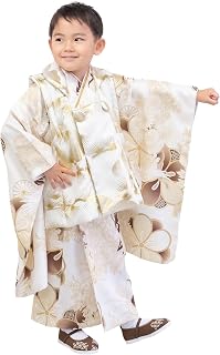 KYOETSU京越 自家简单穿衣 男孩 七五三 3岁 和服 分体式 两部分式 套装 被布 753 3件套