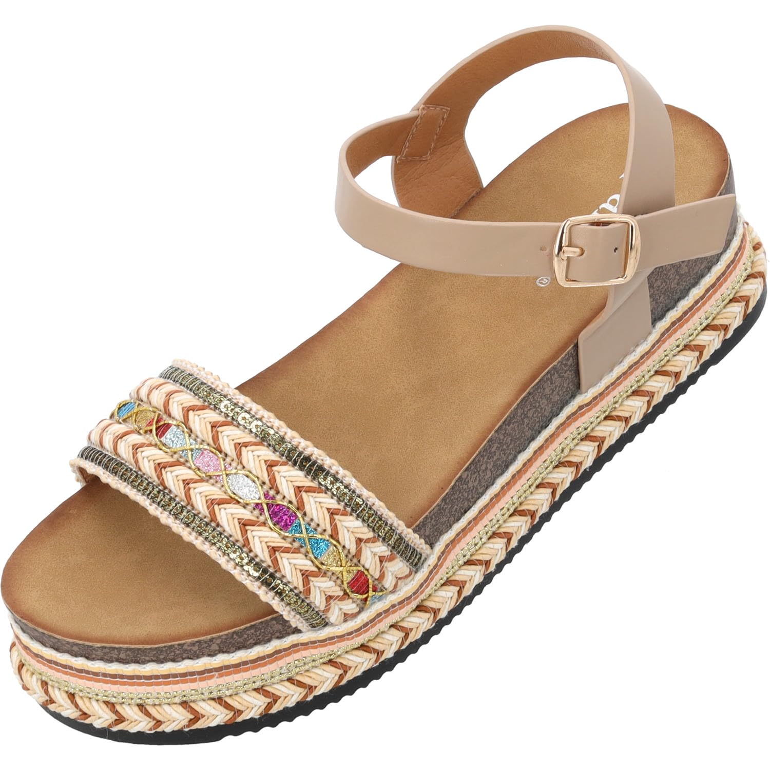 Palado Plateausandale Damen Segour – elegante Wedges – modische Sommerschuhe - Sandaletten als stilvoller Begleiter für den Alltag