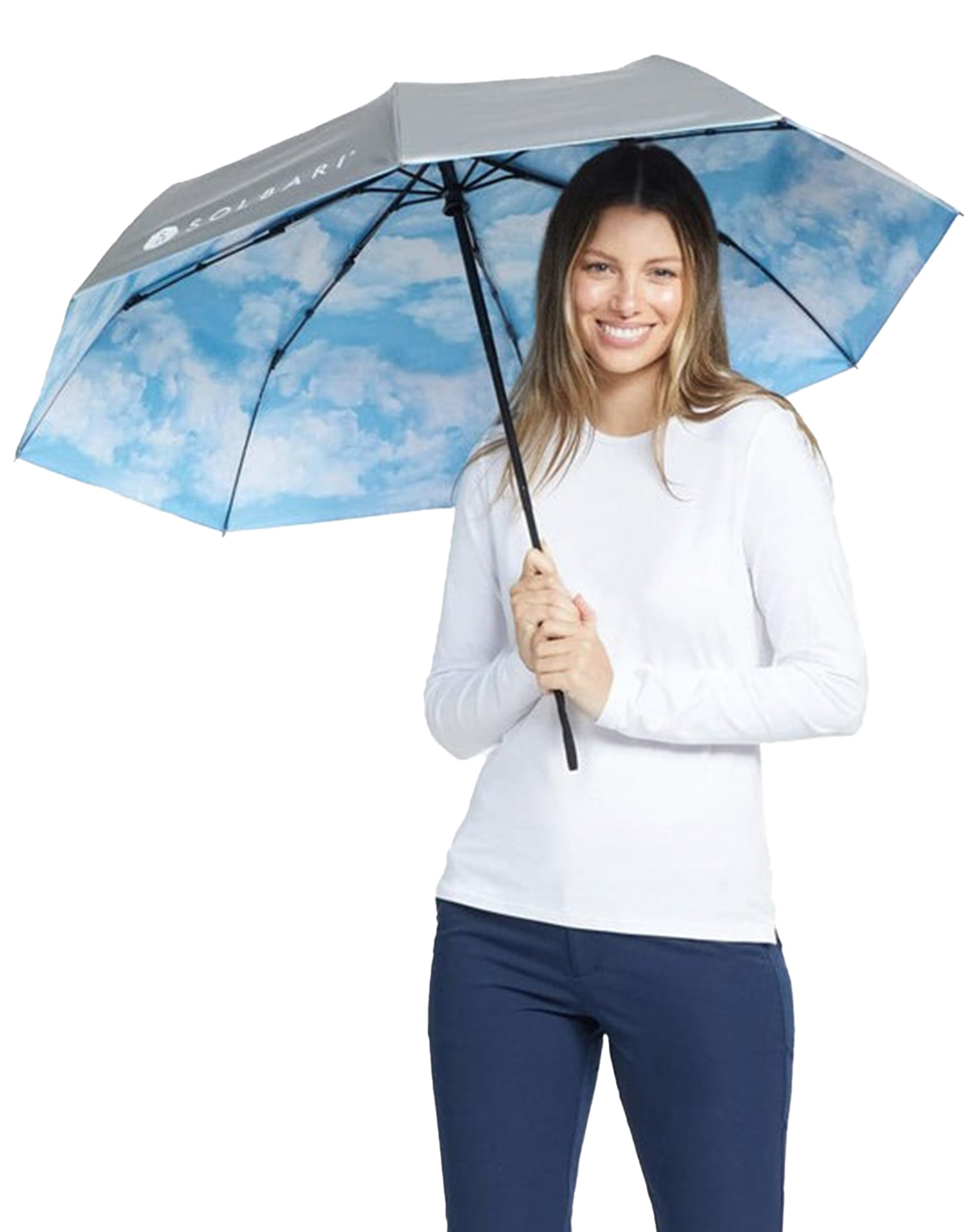 Solbari Compact Sun Protective Umbrella UPF 50+ UV Protection, Ultra-Light & Travel-Friendly, Reflective Sun Protection for Beach, Picnics, & Outdoor