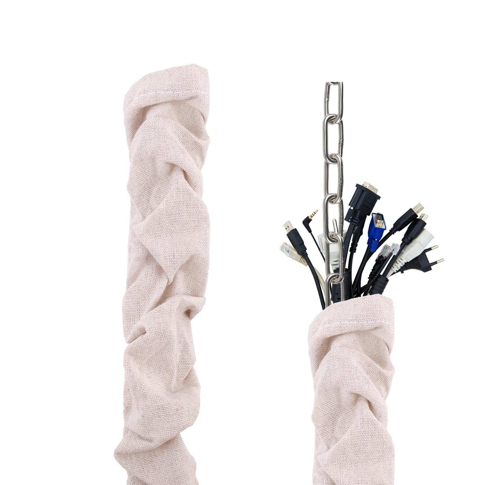 Gaine de câble en lin pour un intérieur serein sans fils apparents - 8