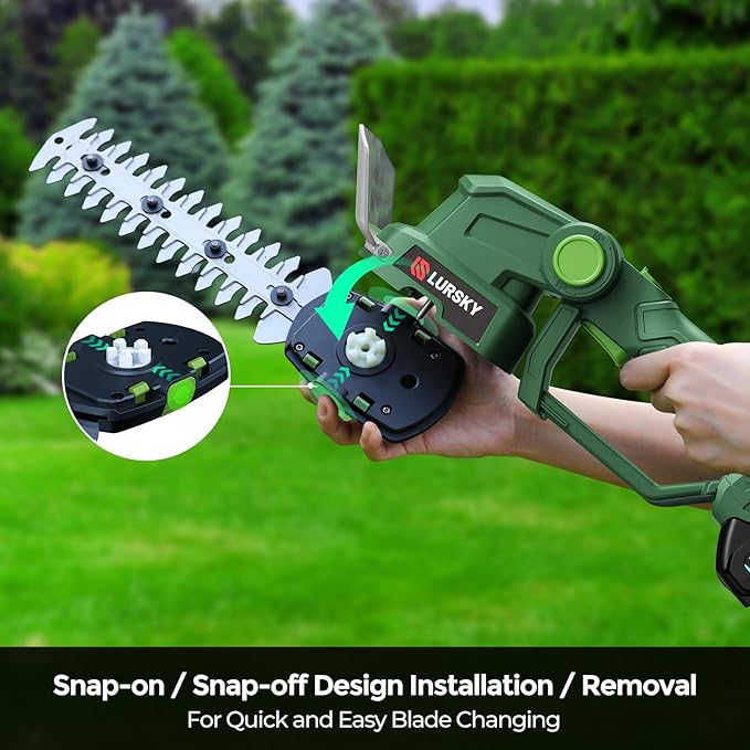 Overall, the Cordless Hedge Trimmer with Battery is a convenient and efficient gardening tool for both beginners and experienced gardeners. Its versatile 2-in-1 design, powerful battery, and ergonomic features make it a valuable addition to any gardening arsenal, helping to keep your outdoor spaces looking neat and well-maintained with minimal effort. Description by ChatGPT.