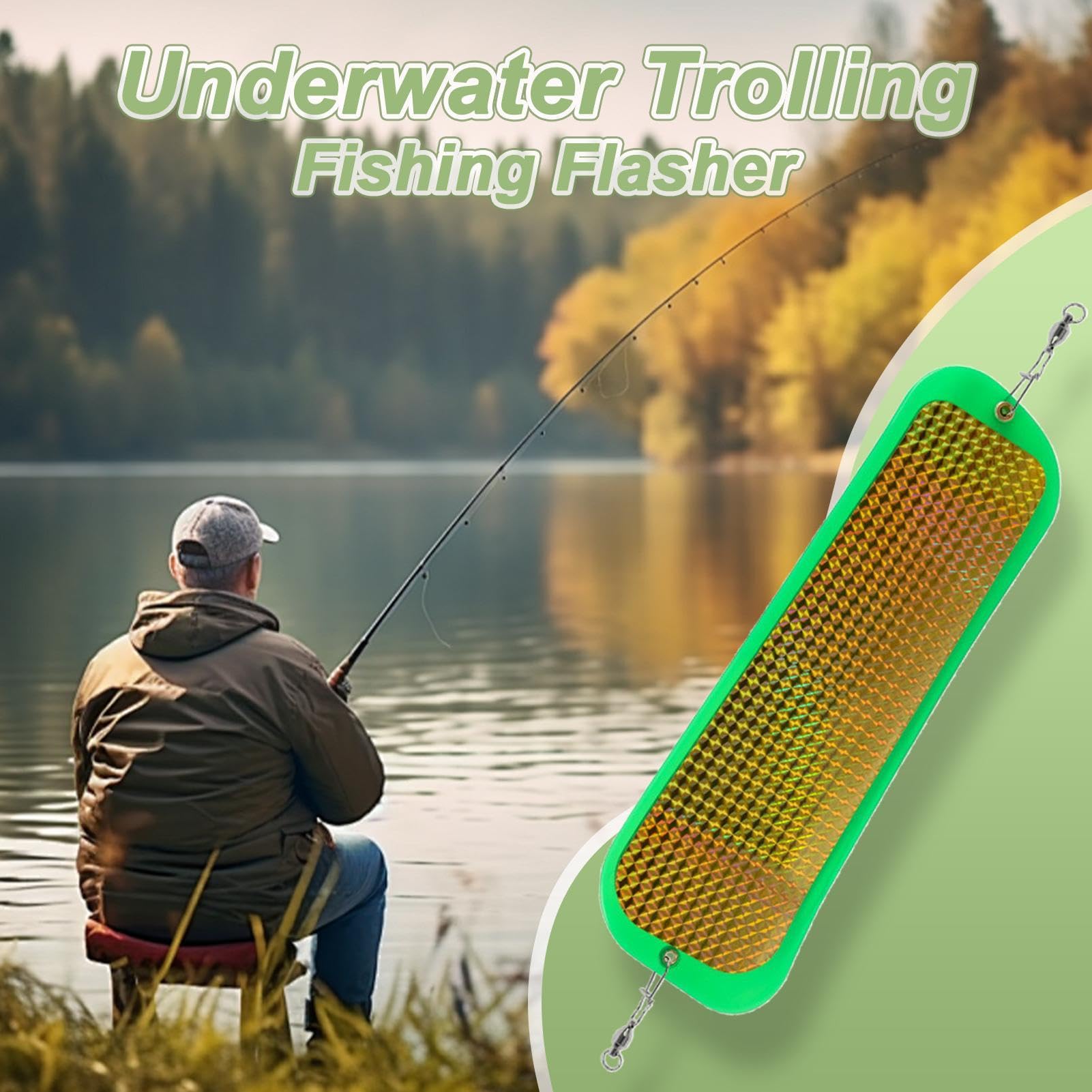 Zestaw wędkarski Flashers, przenośny podwodny wężyk Dodger, wysoka liczba połowów, rozmiar około 28 cm Dodger do trolingu, Anglii, głębokiego morza i wędkarstwa słodkowodnego 11 cali