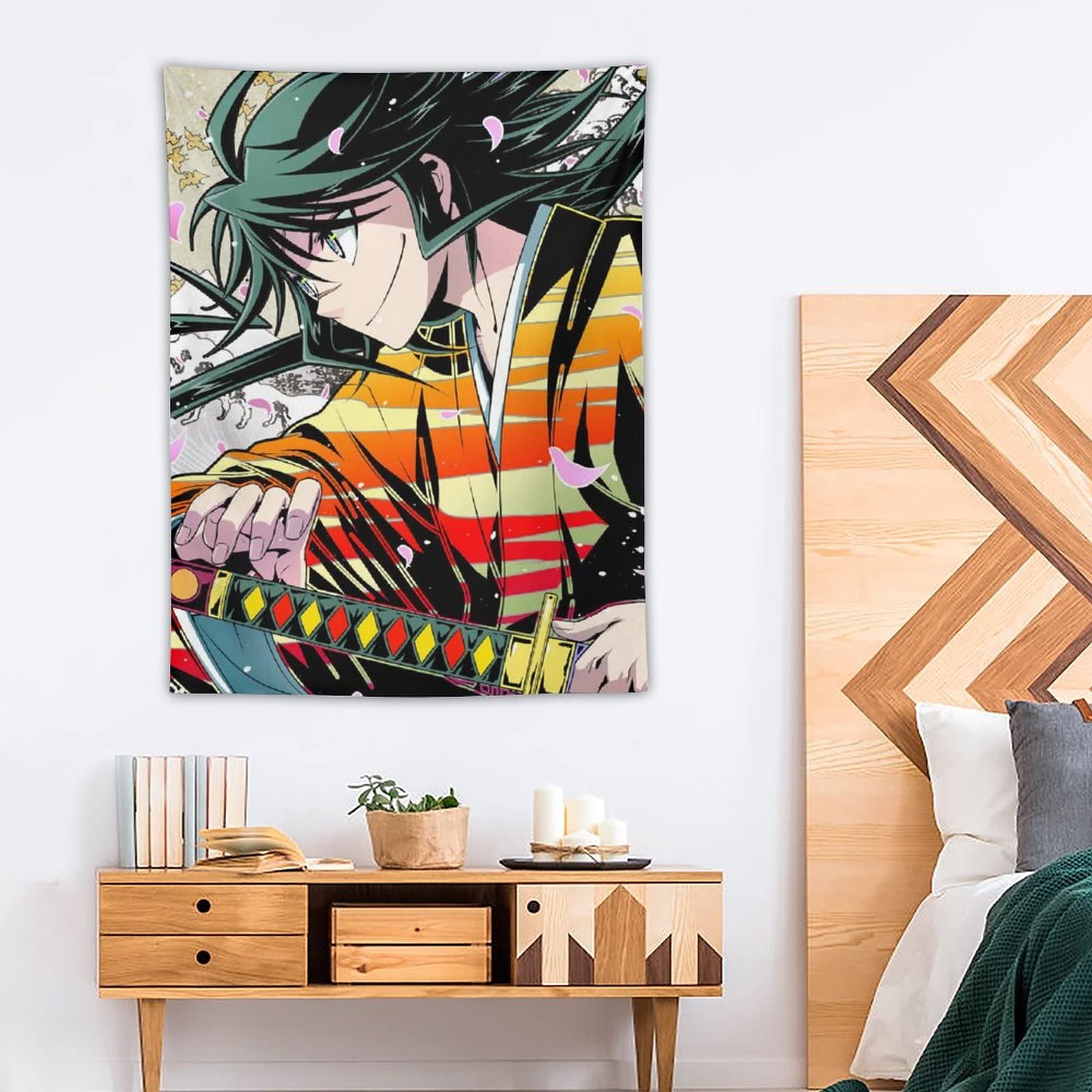 Amazon.co.jp: タペストリー 可愛い アニメ柄 ムシブギョー 月島仁兵衛